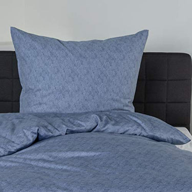 Bierbaum Bettwäsche 3292, Satin Basic, Designed in Germany, ozean 01, Fischgrat-Muster, 155x220 + 80x80 cm, Komfortgröße, 3292_01 im Sale